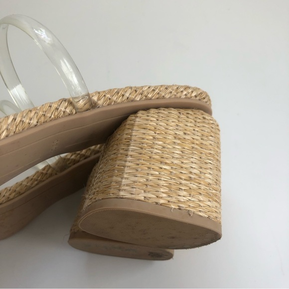 Dolce Vita Natie Clear strap jute block heels. - Picture 7 of 7